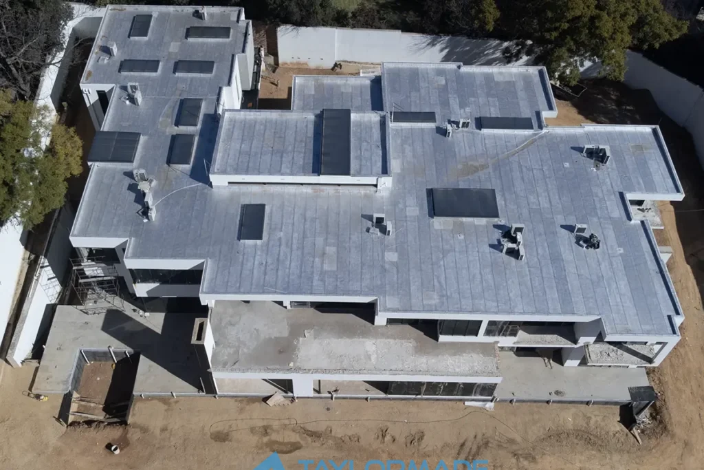 Roof waterproofing Sandton completed project with flat roof waterproofing Sandton and torch-on waterproofing Sandton system applied