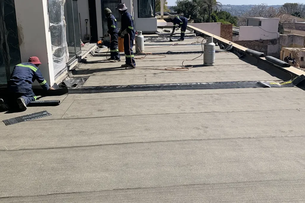 Torch-on waterproofing Sandton flat roof waterproofing Sandton balcony waterproofing Sandton membrane installation