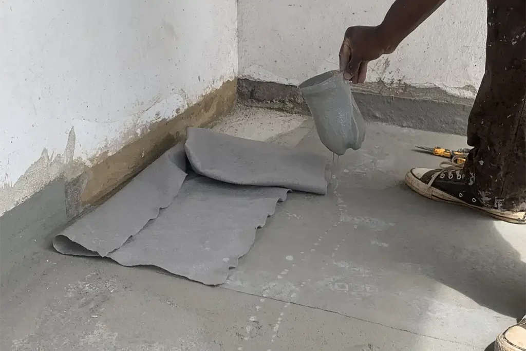 Balcony waterproofing Craighall after Hypercrete floor waterproofing before retiling