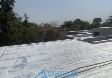 Bryanston roof slab with protective paint applied for durability and weather resistance.