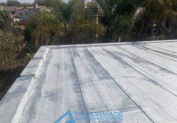 Bryanston roof slab section with protective paint applied for durability and weather resistance.